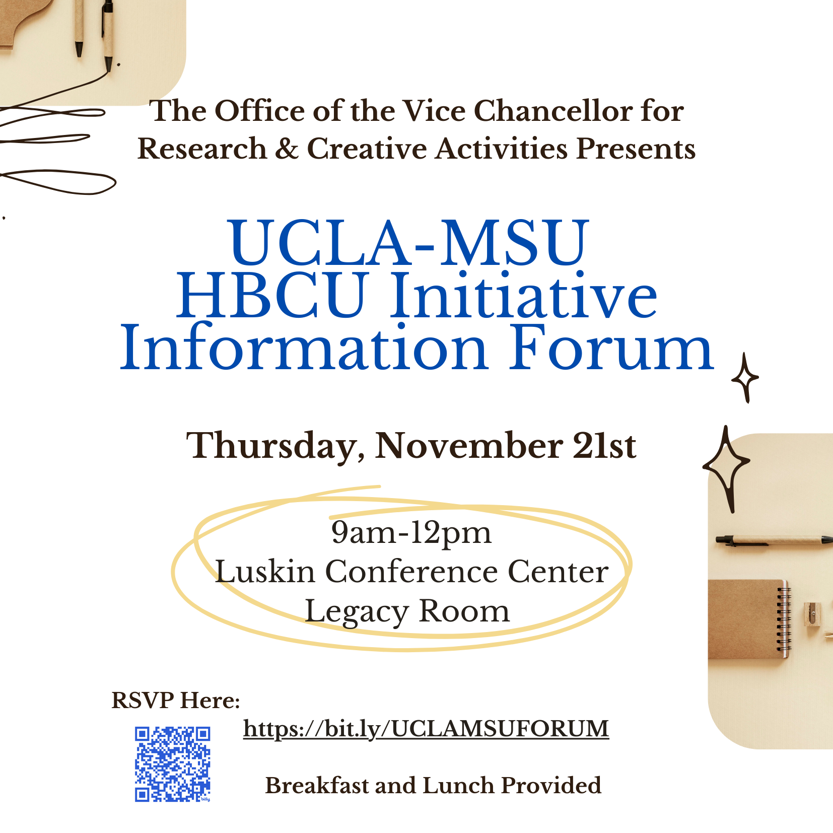 MSU-UCLA  HBCU Initiative Information Forum Flyer