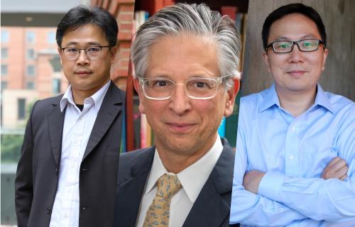 Collage of faculty members - Left to right - Eric Chiou, Paul Weiss and Xiangfeng Duan.jpg