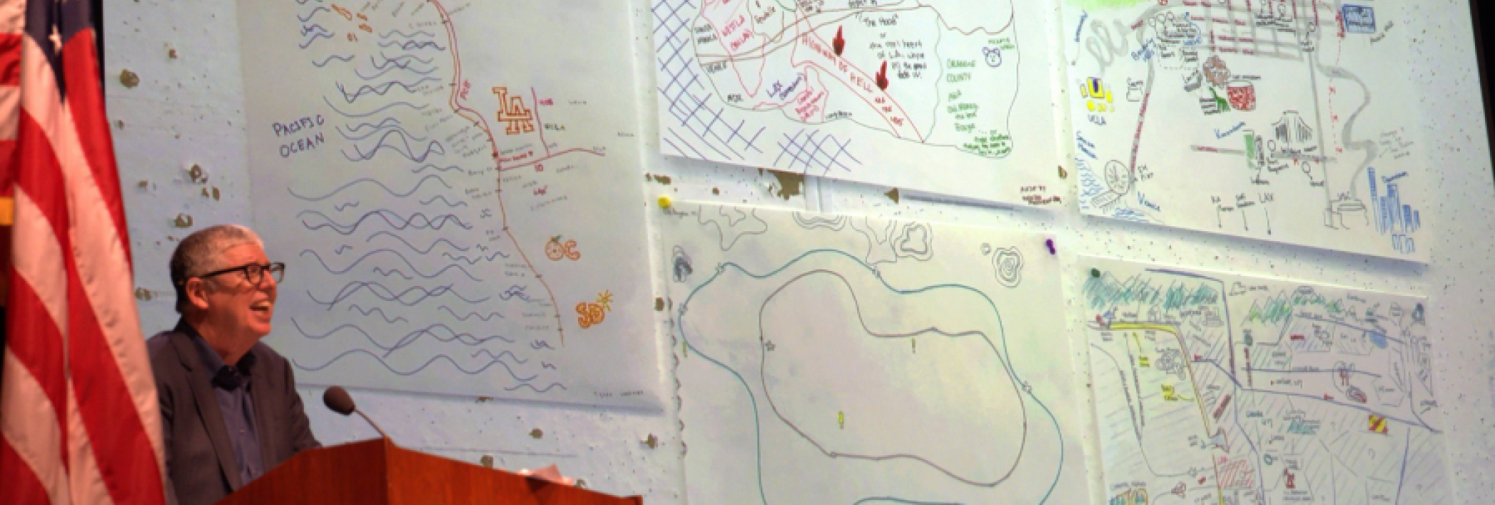 Peter Lunenfeld presenting L.A. maps