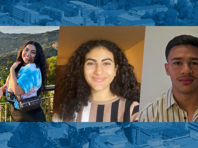 NIH scholarship winners Marinza Marzouk, Monica Soliman and Samuel Zamora .jpg